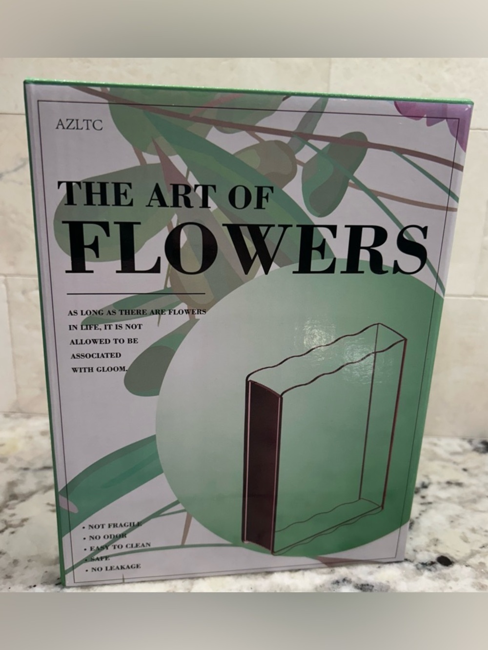 The Art of Flowers Decorative Book Flower Vase - Clear